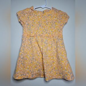 art class bright orange floral dress,  12 m